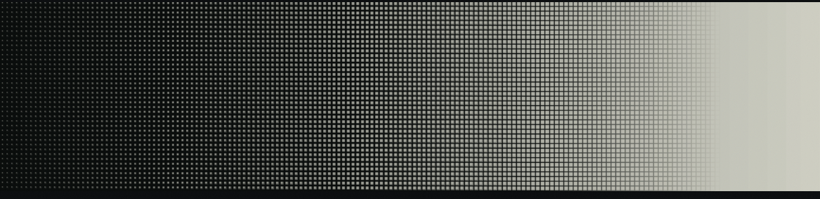 A dense dithered field fading from dark to light
